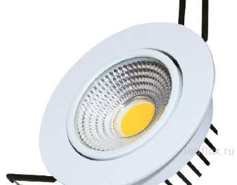 FL-LED Consta B 7W Nikel 2700K мат. хром 7Вт 560Лм(светильник встр. пов.)(S415) D=85мм d=68мм h=45мм 