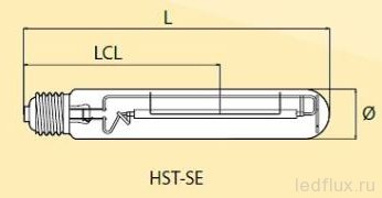 HST-SE (ДНаТ)  250W   E40  BLV натрий цилиндр ПОЛЬША - лампа 