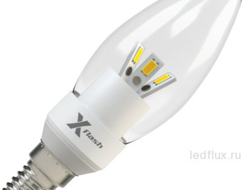 СД лампа X-flash XF-E14-CC-AG-4W-3000K-220V 