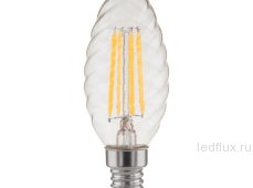 Лампа филаментная свеча Свеча витая F 7W 3300K E14
