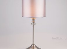 Настольная лампа с абажуром 01049/1 сатин-никель