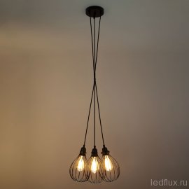 Подвесной светильник в стиле лофт 50059/3 черный - Подвесной светильник в стиле лофт 50059/3 черный