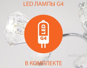 Потолочный светильник с LED подсветкой и пультом 80109/21 хром 
