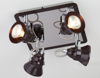 Потолочный светильник с поворотными плафонами 20062/4 хром/венге 