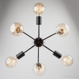 Подвесной светильник в стиле лофт 70058/6 черный - Подвесной светильник в стиле лофт 70058/6 черный
