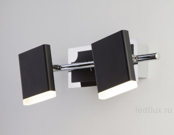 Светодиодный настенный светильник с поворотными плафонами 20000/2 черный 