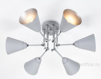 Потолочный светильник с поворотными рожками 70052/6 серый/серебро 