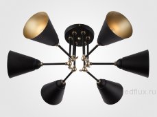 Потолочный светильник с поворотными рожками 70052/6 черный/золото