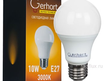 Лампа 10W GERHORT A60 LED 3000K E27 