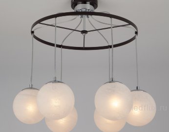 Подвесной светильник в стиле лофт 70069/6 хром/черный 