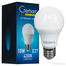 Лампа 10W GERHORT A60 LED 4200K E27 - Лампа 10W GERHORT A60 LED 4200K E27