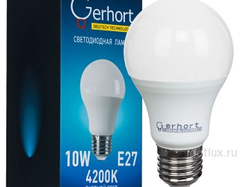 Лампа 10W GERHORT A60 LED 4200K E27 