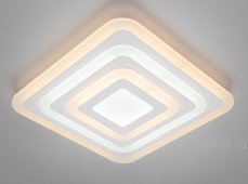 Квадратный потолочный светильник с пультом 90118/1 белый