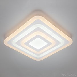 Квадратный потолочный светильник с пультом 90118/1 белый - Квадратный потолочный светильник с пультом 90118/1 белый