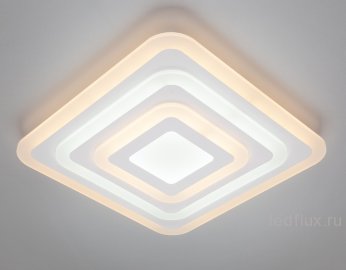 Квадратный потолочный светильник с пультом 90118/1 белый 