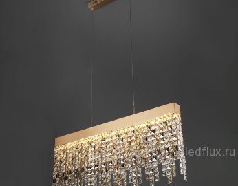 Светодиодный подвесной светильник с хрусталем 90110/1 медный 
