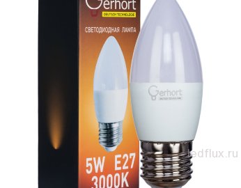 Лампа 5W GERHORT C37 LED 3000K E27 