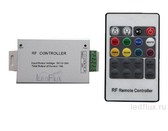Контроллер RGB-LF-CK-24A (12V-24V, 288W-576W)  пульт управления цветом 24 кнопки (радио сигнал) Контроллер RGB-LF-CK-24A (12V-24V, 288W-576W)  пульт управления цветом 24 кнопки (радио сигнал)