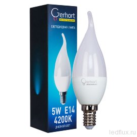 Лампа 5W GERHORT CI37 LED 4200K E14 - Лампа 5W GERHORT CI37 LED 4200K E14