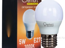 Лампа 5W GERHORT G45 LED 3000K E27