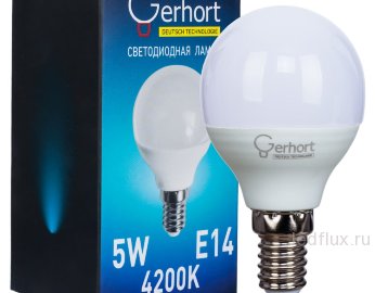 Лампа 5W GERHORT G45 LED 4200K E14 