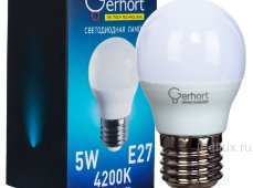 Лампа 5W GERHORT G45 LED 4200K E27