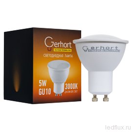Лампа 5W GERHORT GU10 LED 3000K GU10 - Лампа 5W GERHORT GU10 LED 3000K GU10