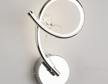 Настенный светодиодный светильник с хрусталем 90089/1 хром 