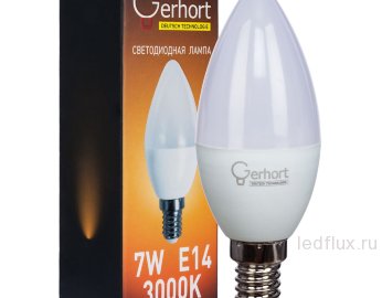 Лампа 7W GERHORT C37 LED 3000K E14 