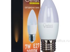 Лампа 7W GERHORT C37 LED 3000K E27