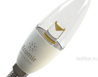 Светодиодная лампа Ecomir 3W E14 220V прозрачная 