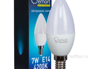 Лампа 7W GERHORT C37 LED 4200K E14 