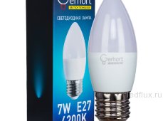 Лампа 7W GERHORT C37 LED 4200K E27