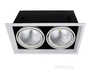 FL-LED Grille-111-2  60W  3000K 360*195*170мм 60Вт 4800Лм (светильник карданный светодиодный) 