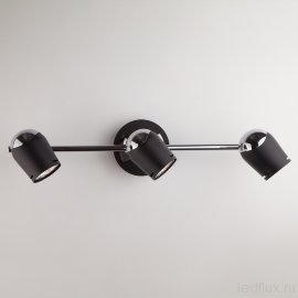 Настенный светильник с поворотными плафонами 20057/3 хром/черный - Настенный светильник с поворотными плафонами 20057/3 хром/черный