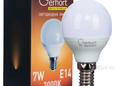 Лампа 7W GERHORT G45 LED 3000K E14