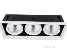 FL-LED Grille-111-3  90W  3000K 525*195*170мм 90Вт 7200Лм (светильник карданный светодиодный)