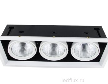 FL-LED Grille-111-3  90W  3000K 525*195*170мм 90Вт 7200Лм (светильник карданный светодиодный) 