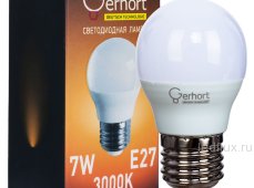 Лампа 7W GERHORT G45 LED 3000K E27