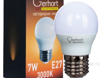 Лампа 7W GERHORT G45 LED 3000K E27 