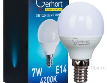 Лампа 7W GERHORT G45 LED 4200K E14 