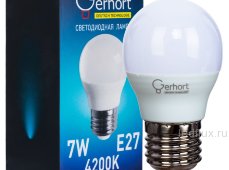Лампа 7W GERHORT G45 LED 4200K E27