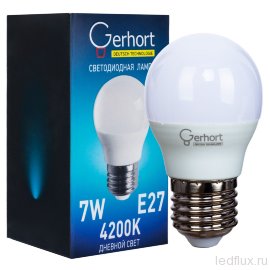Лампа 7W GERHORT G45 LED 4200K E27 - Лампа 7W GERHORT G45 LED 4200K E27