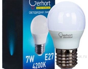 Лампа 7W GERHORT G45 LED 4200K E27 