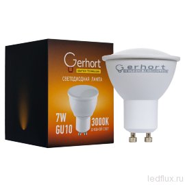 Лампа 7W GERHORT GU10 LED 3000K GU10 - Лампа 7W GERHORT GU10 LED 3000K GU10
