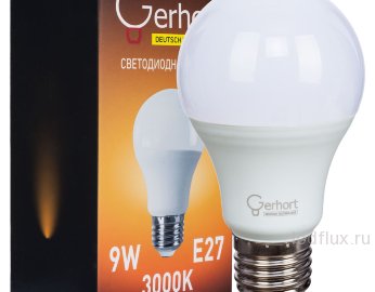 Лампа 9W GERHORT A60 LED 3000K E27 