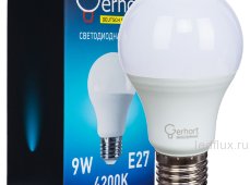 Лампа 9W GERHORT A60 LED 4200K E27