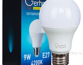 Лампа 9W GERHORT A60 LED 4200K E27 