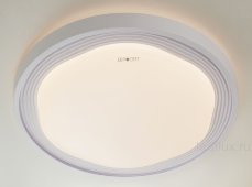 Круглый потолочный светильник с пультом 40006/1 LED белый