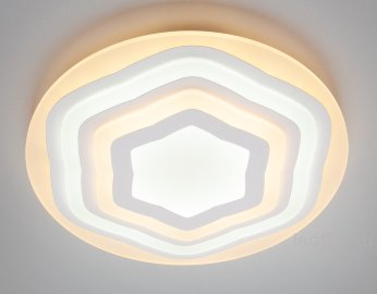 Круглый потолочный светильник с пультом 90117/1 белый 